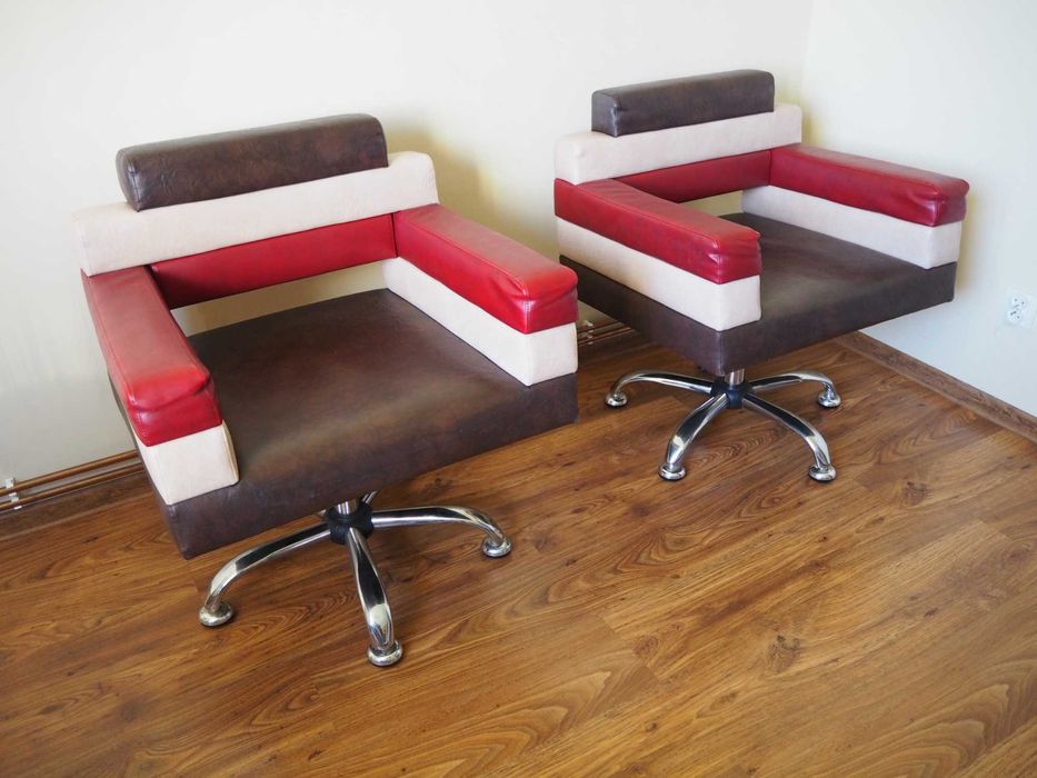 Fotele obrotowe do salonu oldschool vintage retro