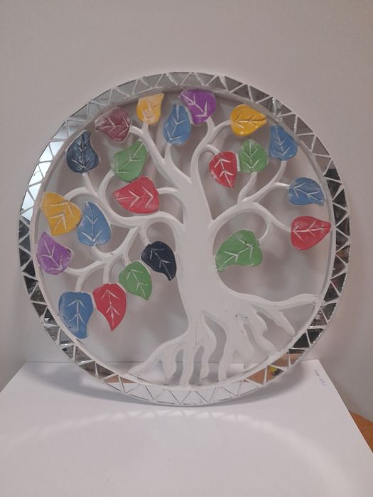 Quadro redondo Árvore da Vida, 40cm Diâmetro