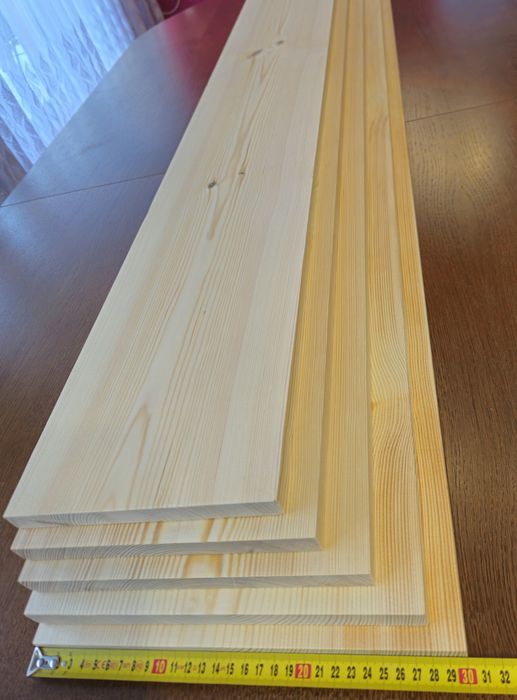 Deski strugane 25cm szerokie sosnowe, suche
