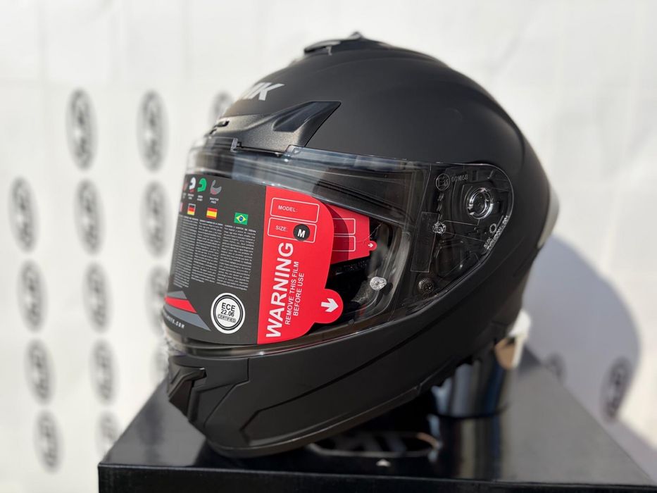 Kask motocyklowy SMK Typhoon rozmiar L, Czarny Matt, Blenda!