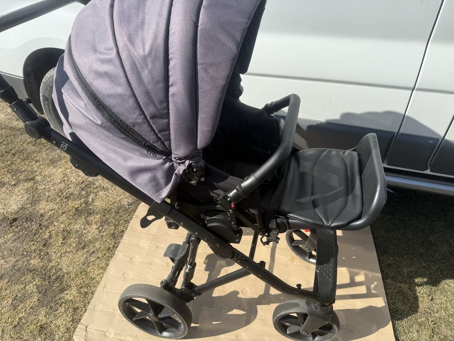 коляска 2 в 1 Angelina FIBI F-2 Сіра