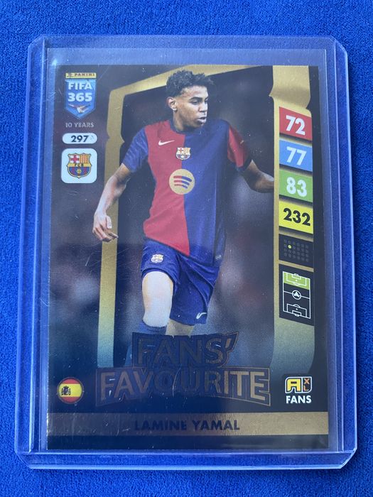 Carta Lamine Yamal Fans Favourite Adrenalyn XL Fifa 365 FC Barcelona