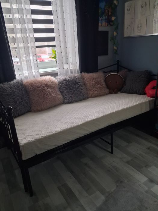 Łóżko/ Sofa rozkładana metalowa 90/200cm