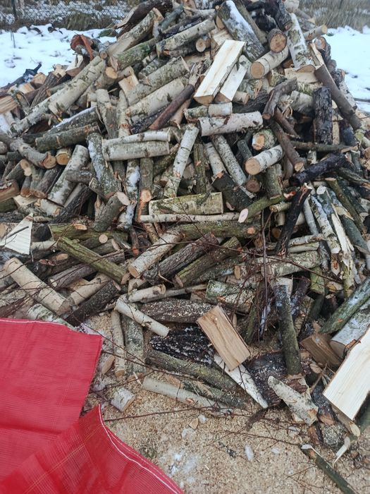 Drewno na grilla, brykiet liściaste workowane mix  brzoza z domieszką dębem