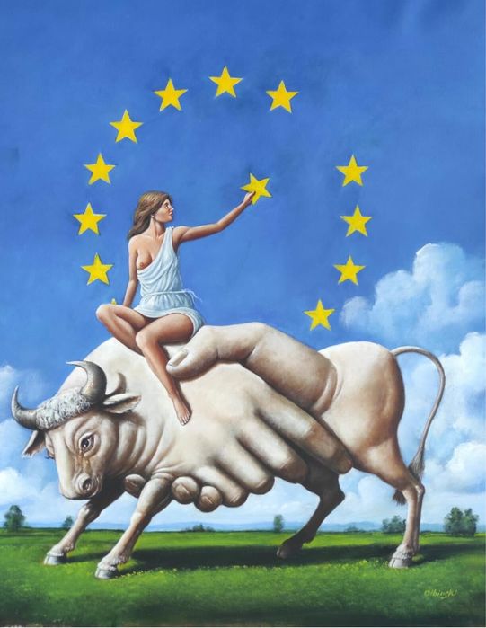 Obraz Rafał Olbiński. "Europa Zjednoczona" 2024
