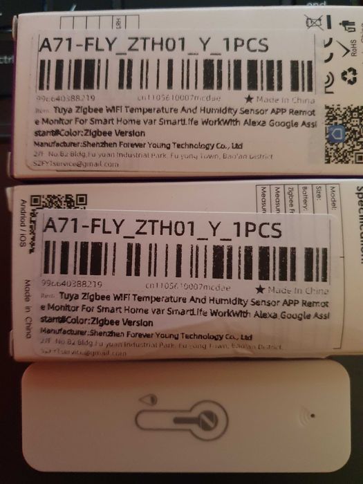 2 czujniki temperatury i wilgotności tuya smart life zigbee
