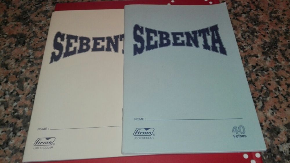 Cadernos escolares anos 80
