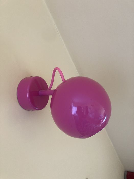 Nowodvorski Malwi Lampa Różowa kula Kinkiet dziecięcy młodzieżowy GU10