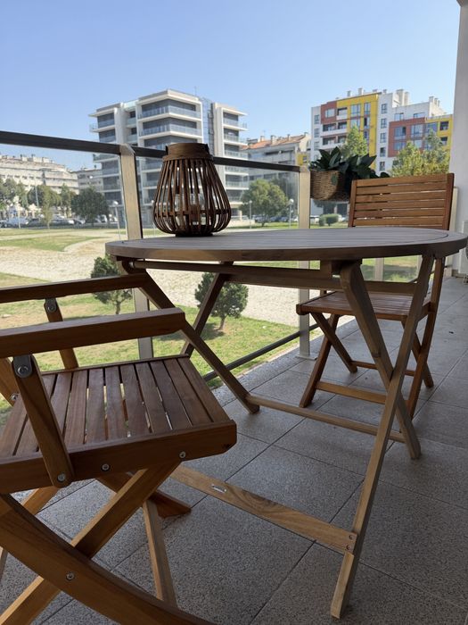 Conjunto de jardim NATERIAL – mesa + 2 cadeiras
