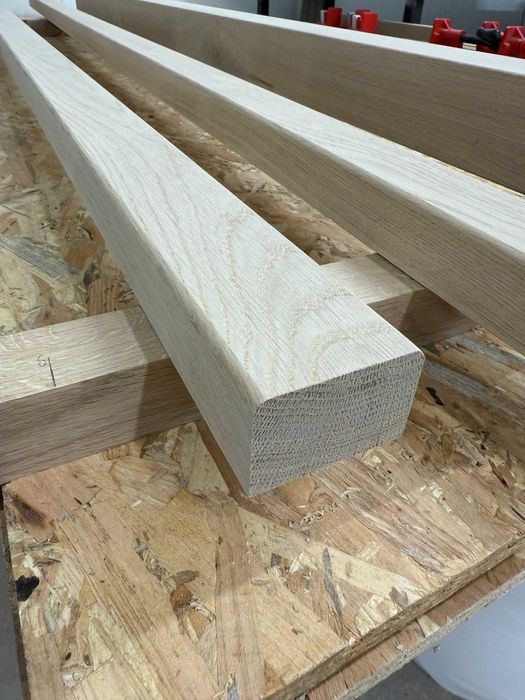 Balustrada dębowa, pochwyt, słupki, schody