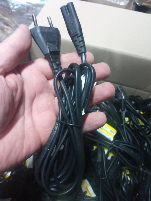 Електрошрот кабель живлення 220 вольт 2 пін якість гурт роздріб ориг