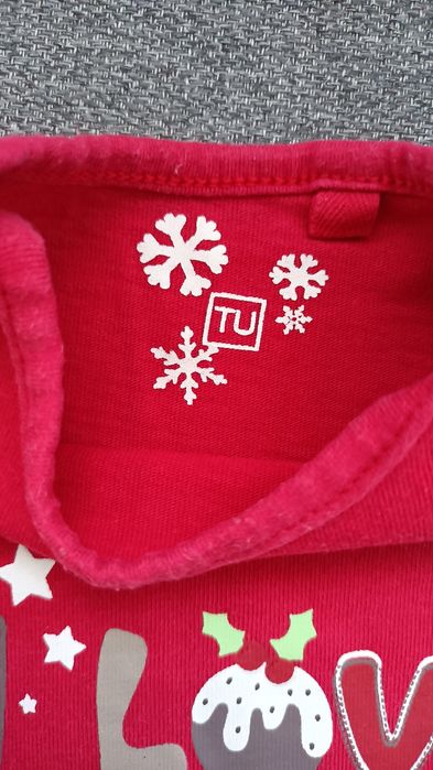 62-68 TU bluzeczka na długi rękaw świąteczna