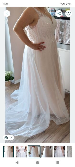 Suknia ślubna plus size XL XXL styl Anna Kara