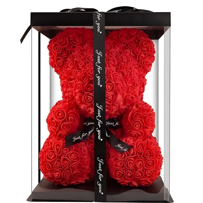 Miś Różany XXL z płatków róż dzień kobiet 18 urodziny prezent