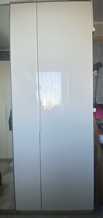 Drzwi FERDAL IKEA 195x25 i 195x50 x2 wysoki połysk białe
