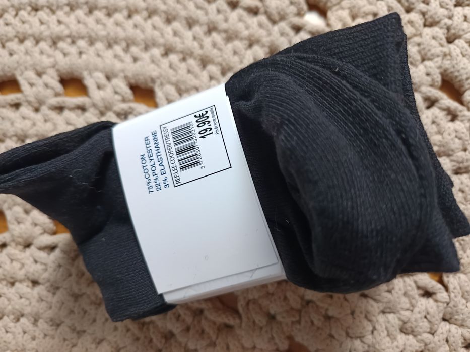 Lee Cooper damskie skarpety czarne 6 par nowe 36/38