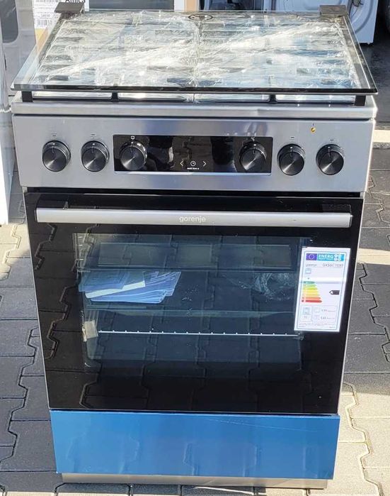 Kuchenka GORENJE GKS6C70XF, AirFry, Programy Parowe, GentleClose, 60cm