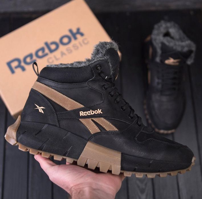Новые зимние ботинки Reebok мужские кожаные