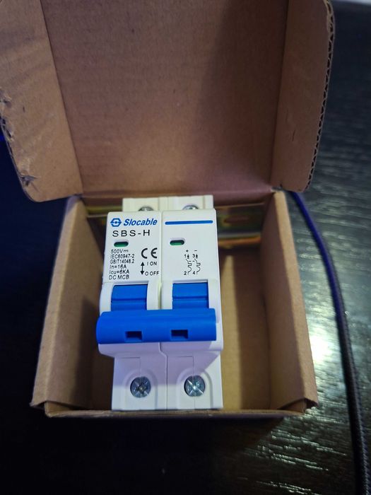 автомат постійного току Solocable 16а 500V 2P DC