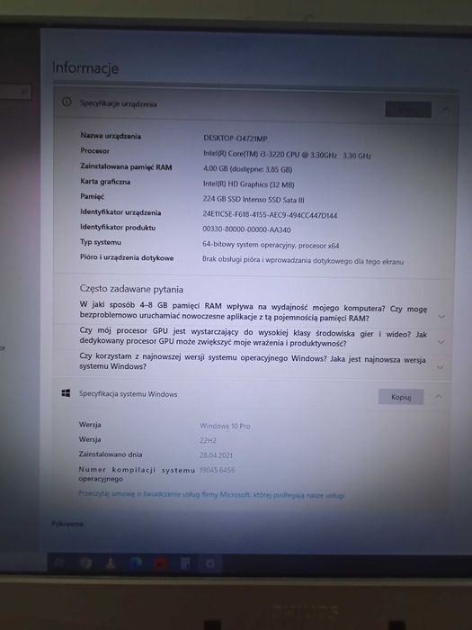Komputer stacjonarny Fujitsu DT8