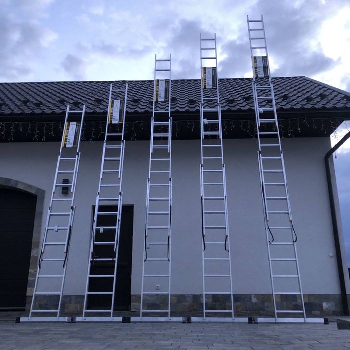 Лестница алюмінієва 3-х секційна драбина HIGHER 3-10.11.12