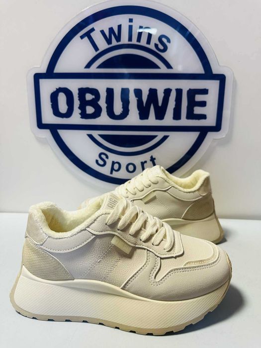 Big Star ocieplane sneakersy beżowe SS274008    37 - 41
