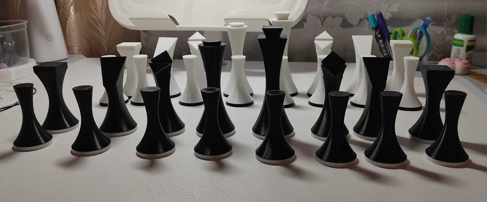 Ексклюзивний набір фігур для шахів “Мінімалізм”. Шахматные фигуры