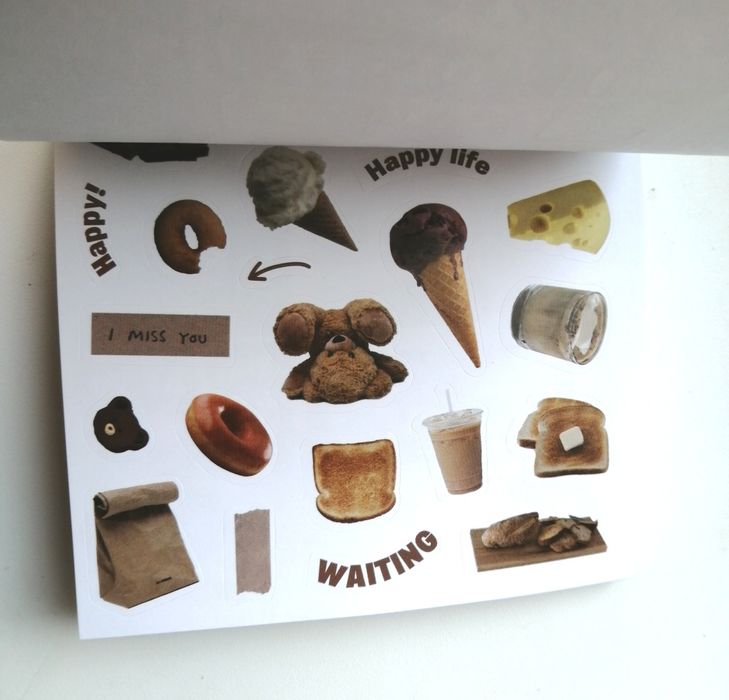 Стікербук набір наліпок стильні стікери скрапбукінг наклейки коти