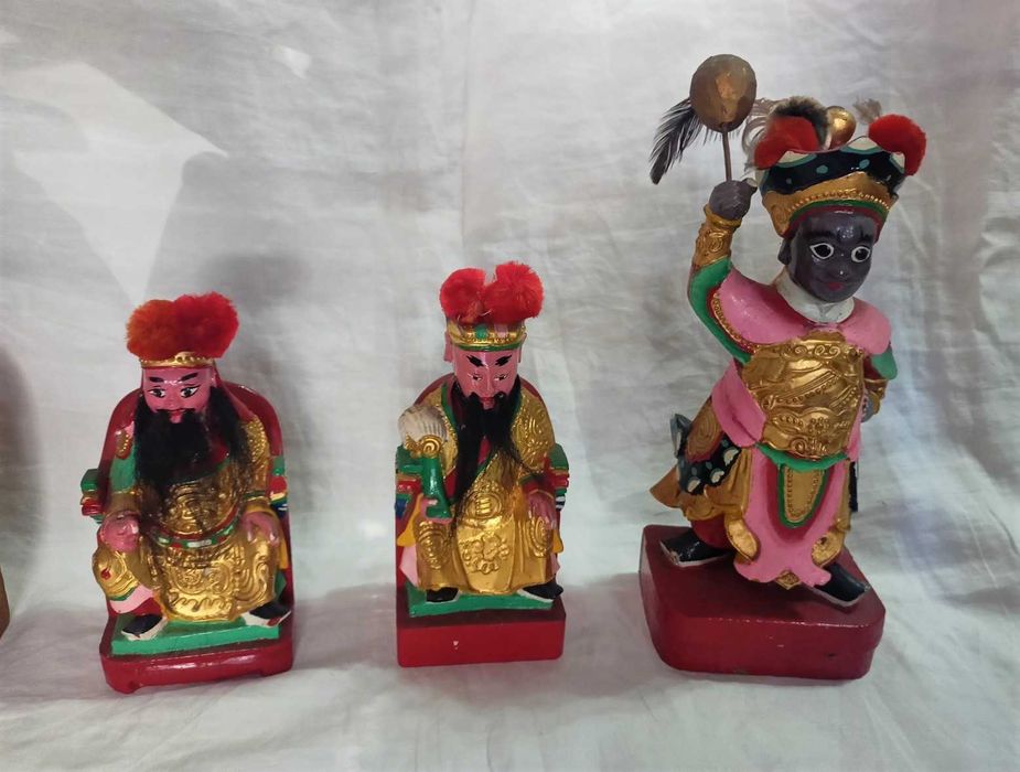 Figuras Orientais Madeira Divindades Religião 1