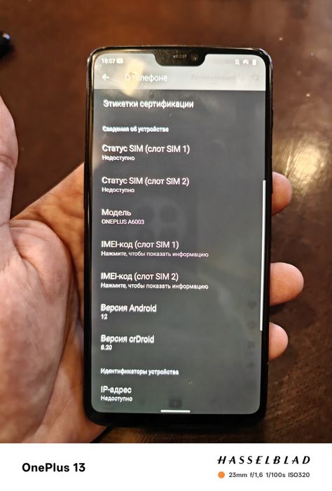 OnePlus 6 8/128 andoid 12