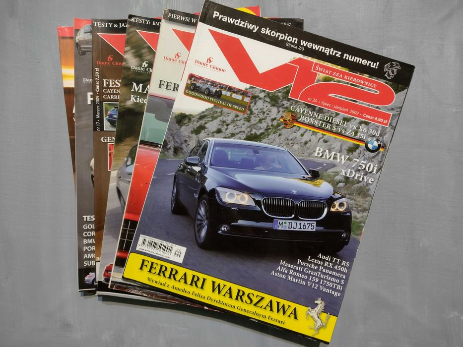 Magazyn motoryzacyjny czasopismo motoryzacyjne V12 6 szt.