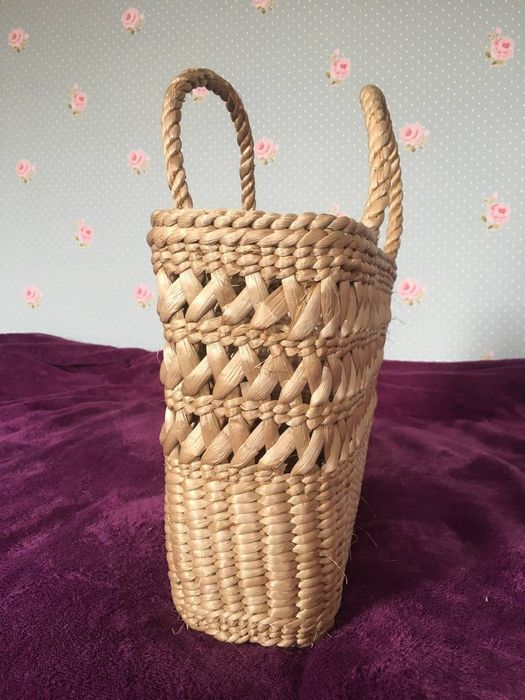 Плетена корзина сумка ручної роботи із рогози аїр рогозоплетіння кошик