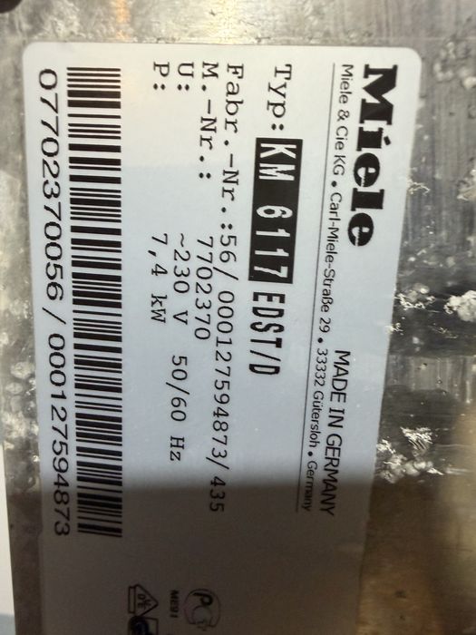 Варильна поверхня , індукція , Miele ( 60см)