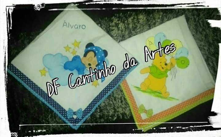 Fralda tapa ovo pintada a mão