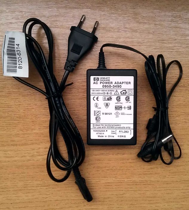 Адаптер(блок питания) HP 24V, 500mA, 12W, 6.5mm x 3.0 ...
