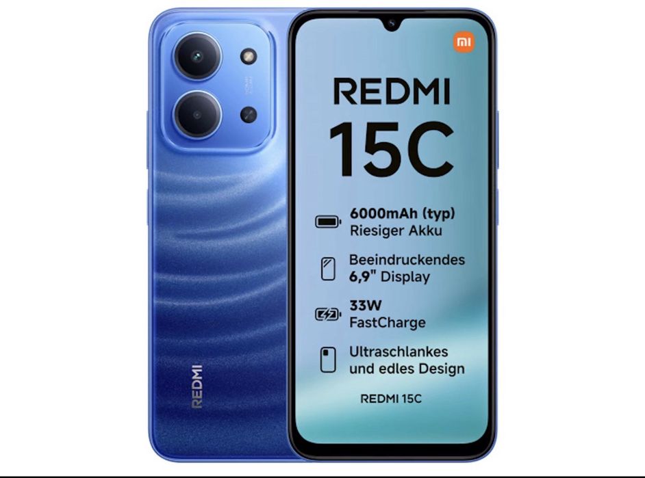 Xiaomi Redmi 15C 128GB Azul Ocean Wave – Novo Selado