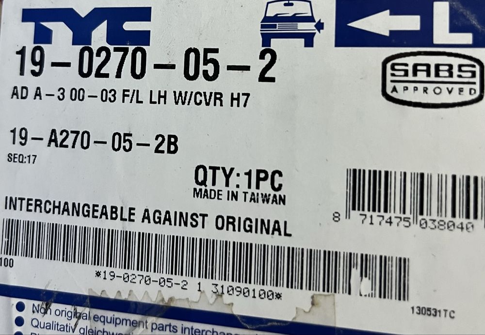 Farol nevoreiro Audi a3 direito e esquerdo