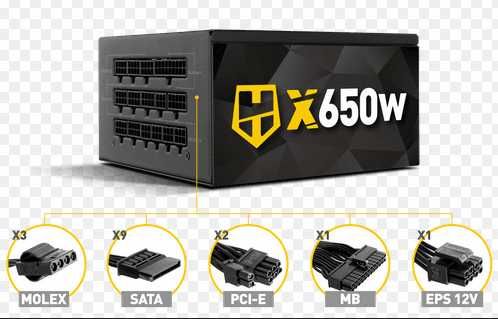 Fonte de alimentação NOX Hummer X650w 80PLUS Gold