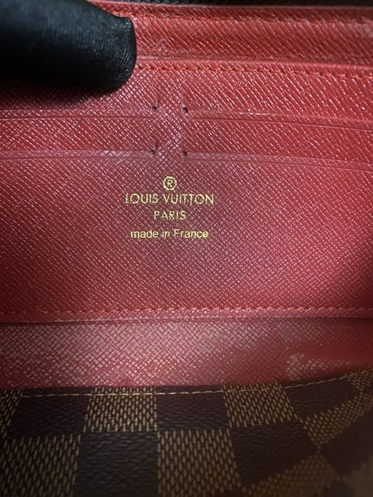 Louis Vuitton Damier Ebene Clemence Wallet Cherry