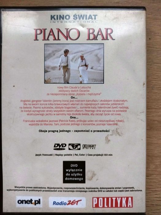 [DVD] Piano Bar [Jeremy Irons, Patricia Kaas] Dźwięk francuski