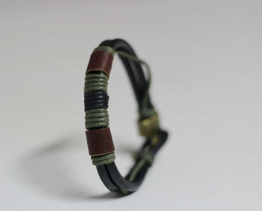 Pulseira de couro masculina