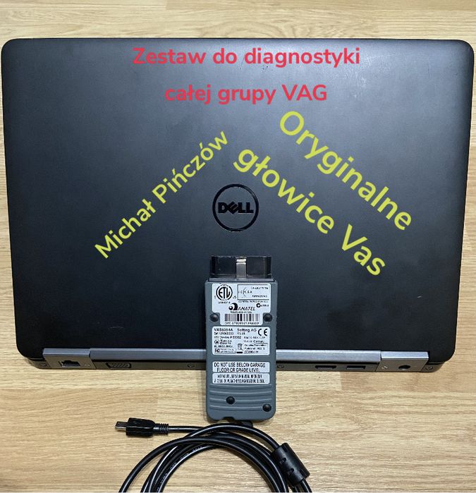 Zestaw do diagnistyki dell e5270 odis vas 5054a vag vw audi diagnoza