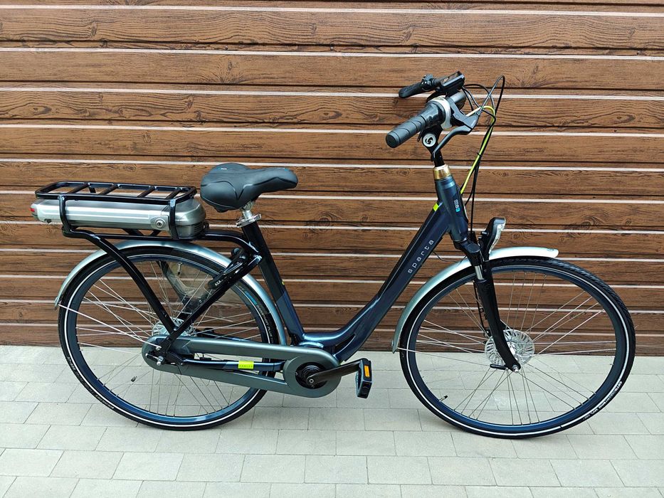 Rower holenderski elektryczny SPARTA M8E Asystent prowadzenia. Centralny napęd. Mały przebieg. 53cm