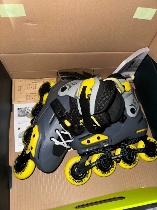 Ролики Rollerblade Apex charcoal-yellow