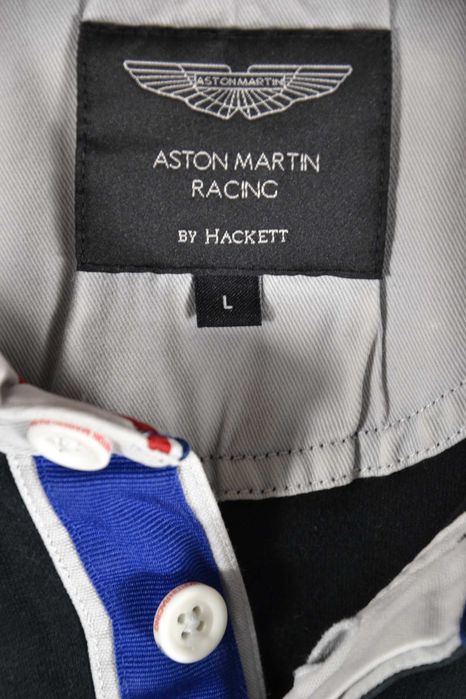 HACKETT Aston Martin Racing Koszulka Polo Męska L Longsleeve Oryginał