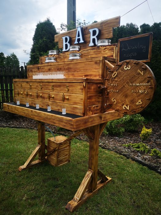 Alkoruletka Alkobar Bar wesele LED 18 dekoracja 3D osiemnastka stelaż