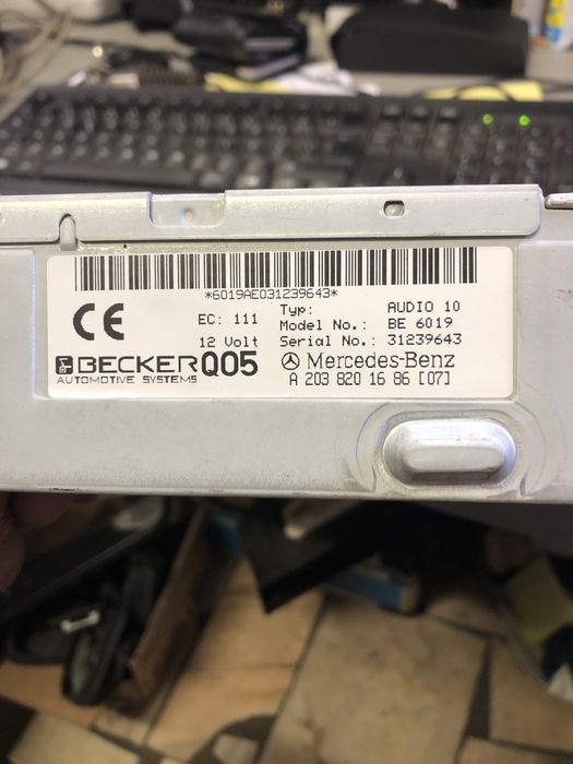 radio Mercedes Becker áudio 10, BE6021 com CD para W203
