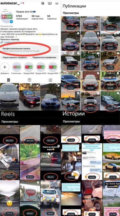 Продаю Бизнес по продаже авто Instagram странички Telegram каналы