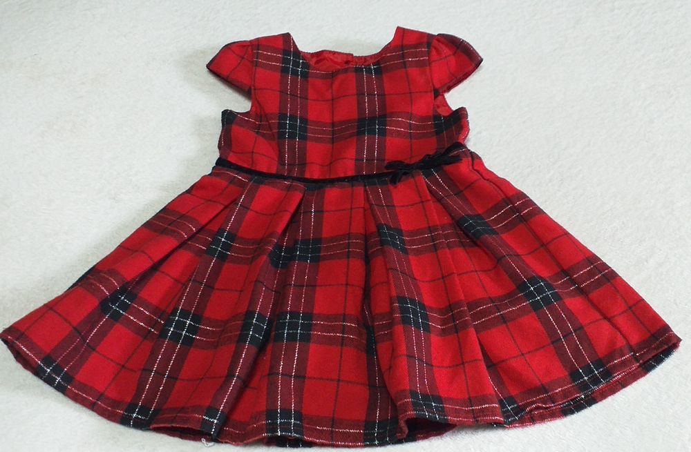 Sukienka PRIMARK szkocka krata czerwień-czerń. 9-12 m-cy.