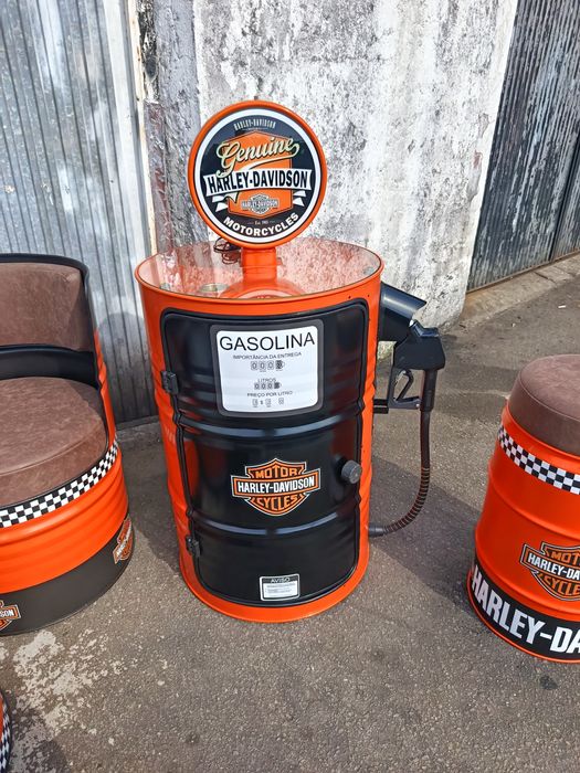 Mobiliário Bidões personalizados Harley Davidson (ler descrição)